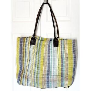 Dash & Albert Handwoven Rainbow Stripe Tote Bag 2010